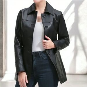 East 5th Leather Car Coat